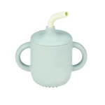 Kép 1/4 - Nattou itatópohár szívószálas szilikon 150ml zöld