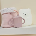 Kép 2/3 - Nattou itatópohár szívószálas szilikon 150ml pink