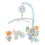 Kép 1/4 - Baby Mix zenélő-forgó elektromos Elefánt és róka