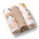Kép 2/5 - BabyOno textilpelenka színes 3db bézs 348/08