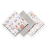 Kép 2/5 - BabyOno textilpelenka színes 3db bambusz világosszürke 397/09