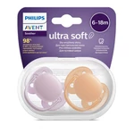 Kép 2/5 - Philips AVENT játszócumi Ultrasoft Premium neutral 6-18hó lányos 2db