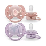 Kép 1/5 - Philips AVENT játszócumi Ultrasoft Premium állatos 0-6hó lányos 2db
