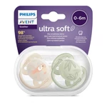 Kép 2/5 - Philips AVENT játszócumi Ultrasoft Premium állatos 0-6hó fiús 2db