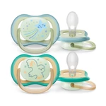 Kép 1/4 - Philips AVENT játszócumi Ultra Air éjszakai 0-6hó fiús 2db