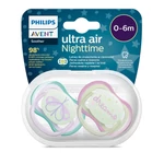 Kép 2/4 - Philips AVENT játszócumi Ultra Air éjszakai 0-6hó lányos 2db