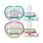 Kép 1/4 - Philips AVENT játszócumi Ultra Air éjszakai 0-6hó lányos 2db