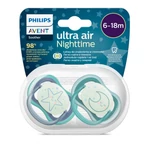 Kép 2/4 - Philips AVENT játszócumi Ultra Air éjszakai 6-18hó fiús 2db
