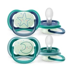 Kép 1/4 - Philips AVENT játszócumi Ultra Air éjszakai 6-18hó fiús 2db