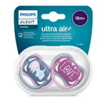Kép 2/5 - Philips AVENT játszócumi Ultra Air elefántos 18hó lányos 2db