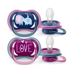 Kép 1/5 - Philips AVENT játszócumi Ultra Air elefántos 18hó lányos 2db