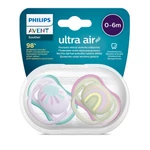 Kép 2/5 - Philips AVENT játszócumi Ultra Air szivárványos 0-6hó lányos 2db