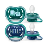 Kép 1/5 - Philips AVENT játszócumi Ultra Air elefántos 18hó fiús 2db