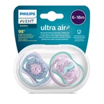 Kép 2/4 - Philips AVENT játszócumi Ultra Air tengeri állatos 6-18hó lányos 2db