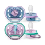 Kép 1/4 - Philips AVENT játszócumi Ultra Air tengeri állatos 6-18hó lányos 2db