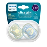 Kép 2/4 - Philips AVENT játszócumi Ultra Air szivárványos 0-6hó fiús 2db
