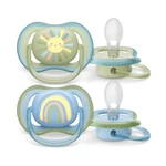 Kép 1/4 - Philips AVENT játszócumi Ultra Air szivárványos 0-6hó fiús 2db