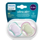 Kép 2/5 - Philips AVENT játszócumi Ultra Air neutral 0-6hó lányos lila 2db