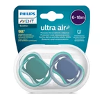 Kép 2/5 - Philips AVENT játszócumi Ultra Air neutral 6-18hó fiús kék 2db