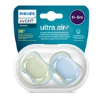 Kép 2/4 - Philips AVENT játszócumi Ultra Air neutral 0-6hó fiús kék 2db