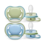 Kép 1/4 - Philips AVENT játszócumi Ultra Air neutral 0-6hó fiús kék 2db