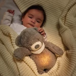 Kép 3/5 - Nattou éjjeli fény zenélõ plüss Sleepy maci szürke