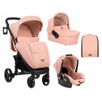 Kép 1/8 - Kikkaboo babakocsi 3in1 Madrid 2020 melanzs pink