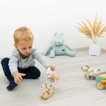 Kép 3/5 - Zopa fa játék golyóvezetõ mini hintázó unikornis rózsaszín