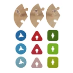 Kép 3/6 - Zopa fa játék puzzle geometriai formák montessori