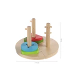 Kép 6/6 - Zopa fa játék puzzle geometriai formák montessori