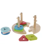 Kép 1/6 - Zopa fa játék puzzle geometriai formák montessori