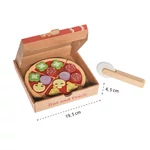 Kép 6/6 - Zopa fa játék pizza dobozban