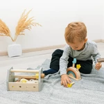 Kép 6/6 - Zopa fa játék szerszámos láda sárga