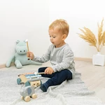 Kép 3/4 - Zopa fa játék guruló állatfigura Elefánt