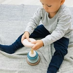Kép 6/10 - Zopa fa játék gyûrûtorony kék
