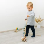 Kép 4/4 - Zopa fa játék tologatós dínó piros