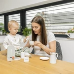 Kép 5/10 - Zopa fa játék kávégép szett