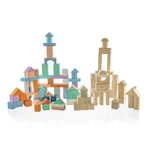 Kép 1/8 - Zopa fa építőkocka készlet 100db