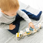 Kép 8/10 - Zopa fa játék húzható kisvonat