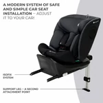 Kép 8/8 - Kinderkraft gyerekülés I-360 i-Size Isofix 40-150cm fekete