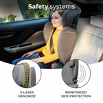 Kép 3/4 - Kinderkraft gyerekülés Junior Fix 2 i-Size Isofix 100-150cm szürke