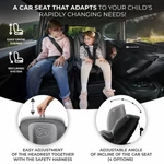 Kép 6/6 - Kinderkraft gyerekülés Xpedition 2 i-Size 360 fok Isofix 40-150cm  zöldeskék