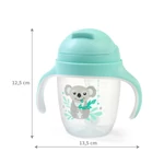 Kép 8/9 - BabyOno itatópohár szívószállal füllel 240ml menta 1464/03
