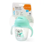 Kép 9/9 - BabyOno itatópohár szívószállal füllel 240ml menta 1464/03