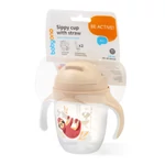 Kép 9/9 - BabyOno itatópohár szívószállal füllel 240ml bézs 1464/04