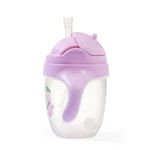 Kép 2/9 - BabyOno itatópohár szívószállal füllel 240ml lila 1464/05