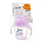 Kép 9/9 - BabyOno itatópohár szívószállal füllel 240ml lila 1464/05