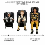 Kép 3/9 - Kinderkraft gyerekülés Xpedition 2 i-Size 360 fok Isofix 40-150cm fekete