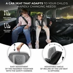 Kép 7/9 - Kinderkraft gyerekülés Xpedition 2 i-Size 360 fok Isofix 40-150cm fekete