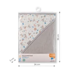 Kép 4/5 - BabyOno fürdőlepedő kapucnis 100x100cm szürke 1552/03